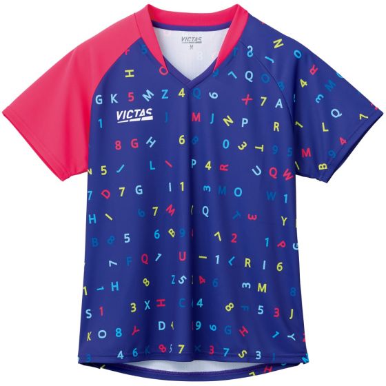 ポップフォントレディスシャツ 612303 HOTPK 【VICTAS ヴィクタス -卓球ウェア】