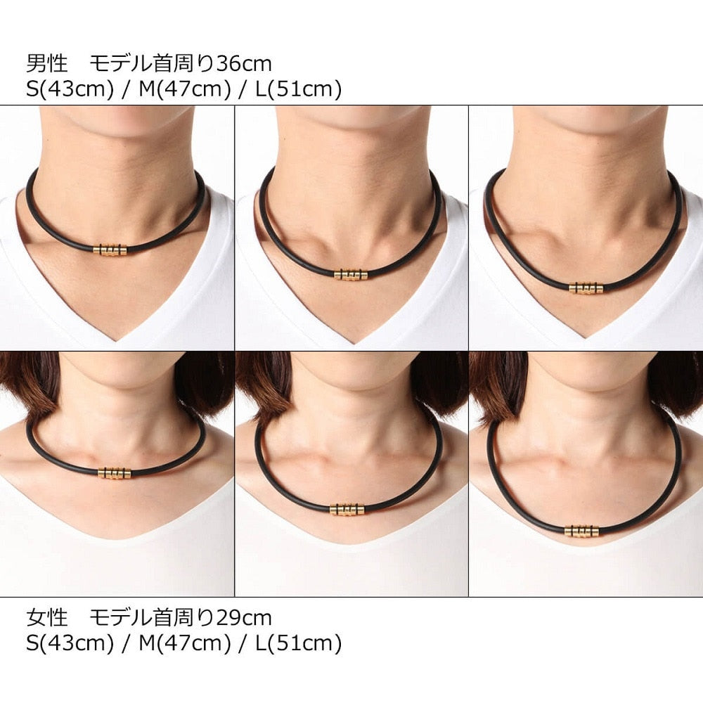 ネックレス クレスト プレミアムカラー PBK ABAAS53 (ブラック) 磁気ネックレス アスリート CREST