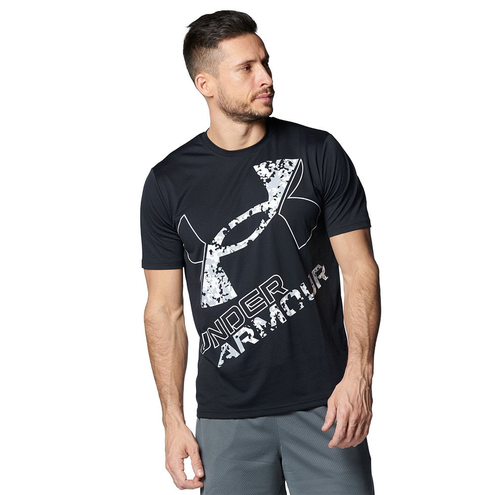 Tシャツ メンズ テック エクストララージロゴ【アンダーアーマー-ウェア】