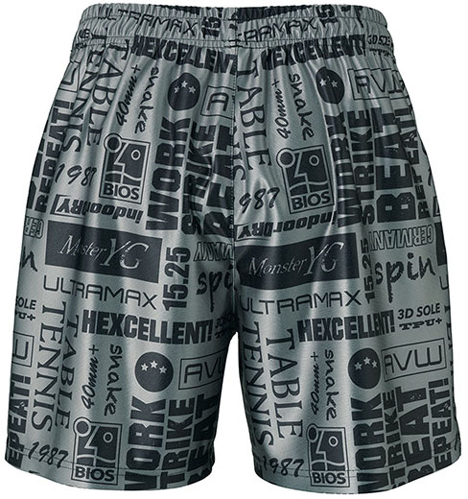 フルデザインショーツ ML 310023009 MLグレー 【Andro アンドロ-卓球ウェア】