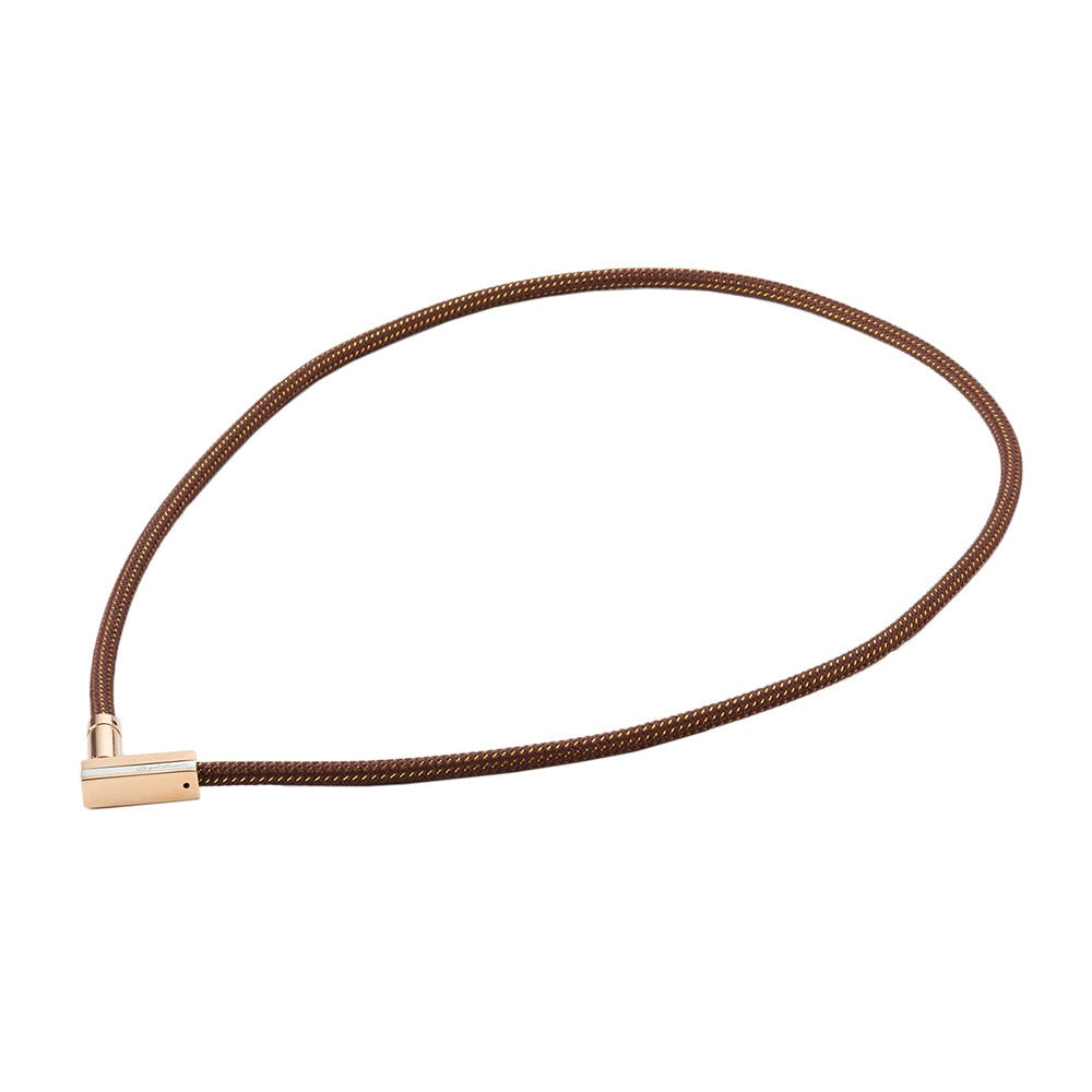 RAKUWA磁気ネックレス チョッパースクエア 40cm ピンクゴールド/シルバー 0223TG897251