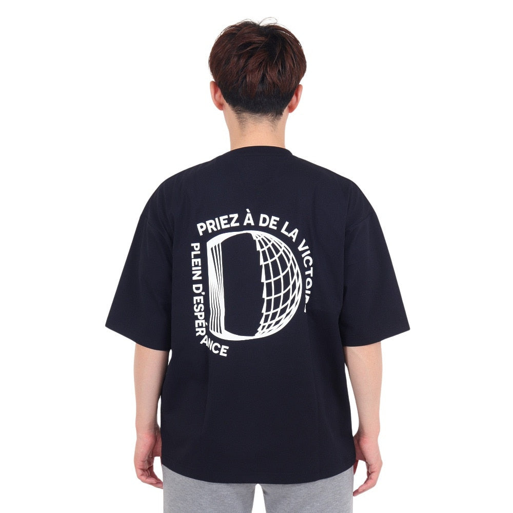 ポリ天竺プリント 半袖Tシャツ 4S0012-TRCT-863HD BLK