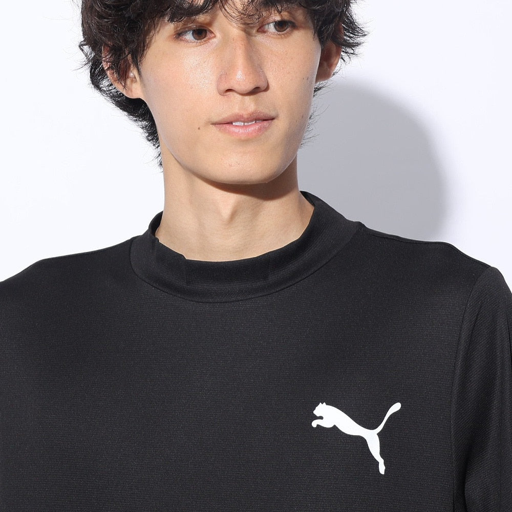 DRY PLUS 半袖モックネックTシャツ 525675 01 BLK