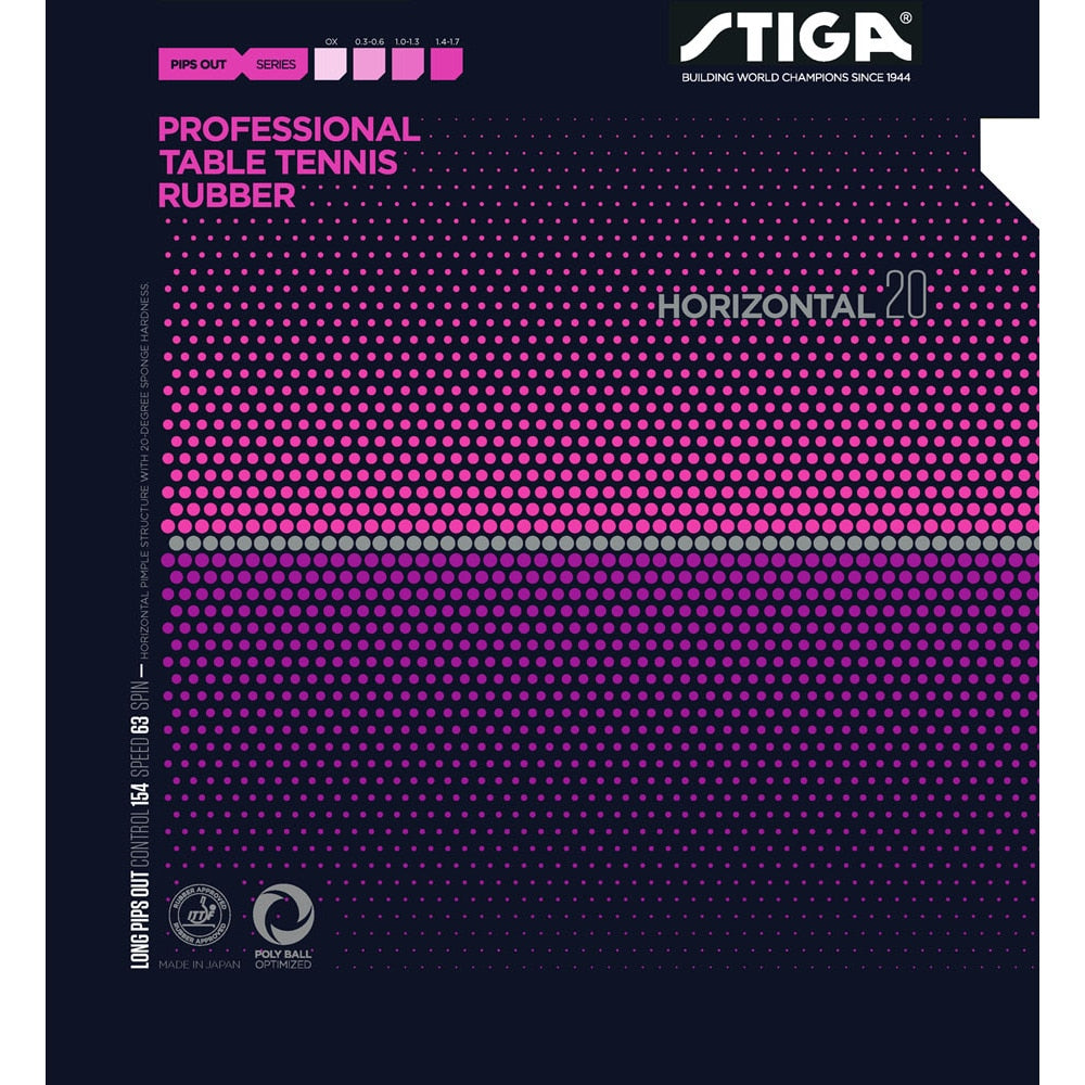 卓球ラバー ホリゾンタル 20 1711-2001 初心者〜中級者 【スティガ - 卓球ラバー】