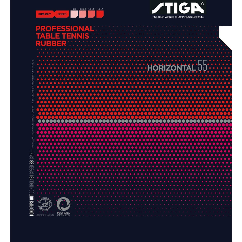 卓球ラバー ホリゾンタル 55 1711-5501 初心者〜中級者 【スティガ - 卓球ラバー】