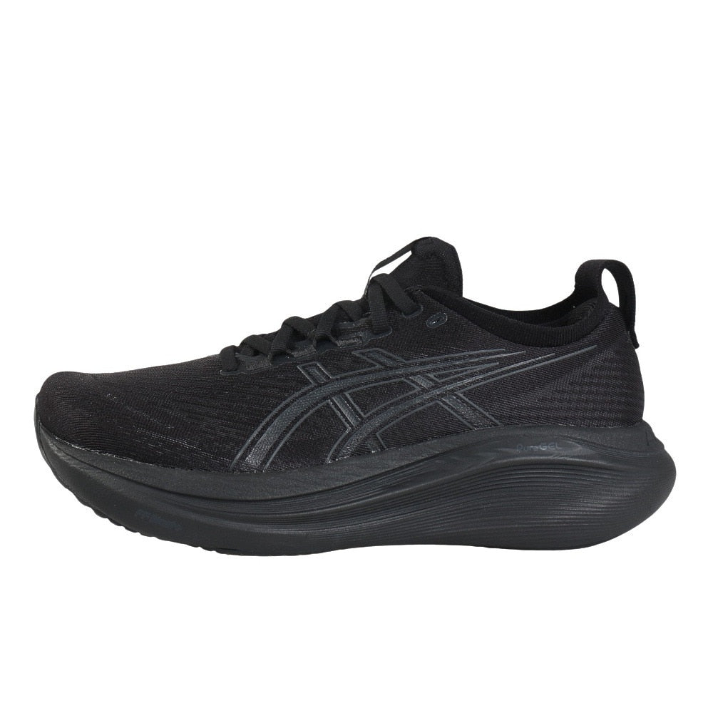 ランニングシューズ ゲルニンバス27 ブラック グレー 1011B958.001 スニーカー クッション GEL-NIMBUS 27