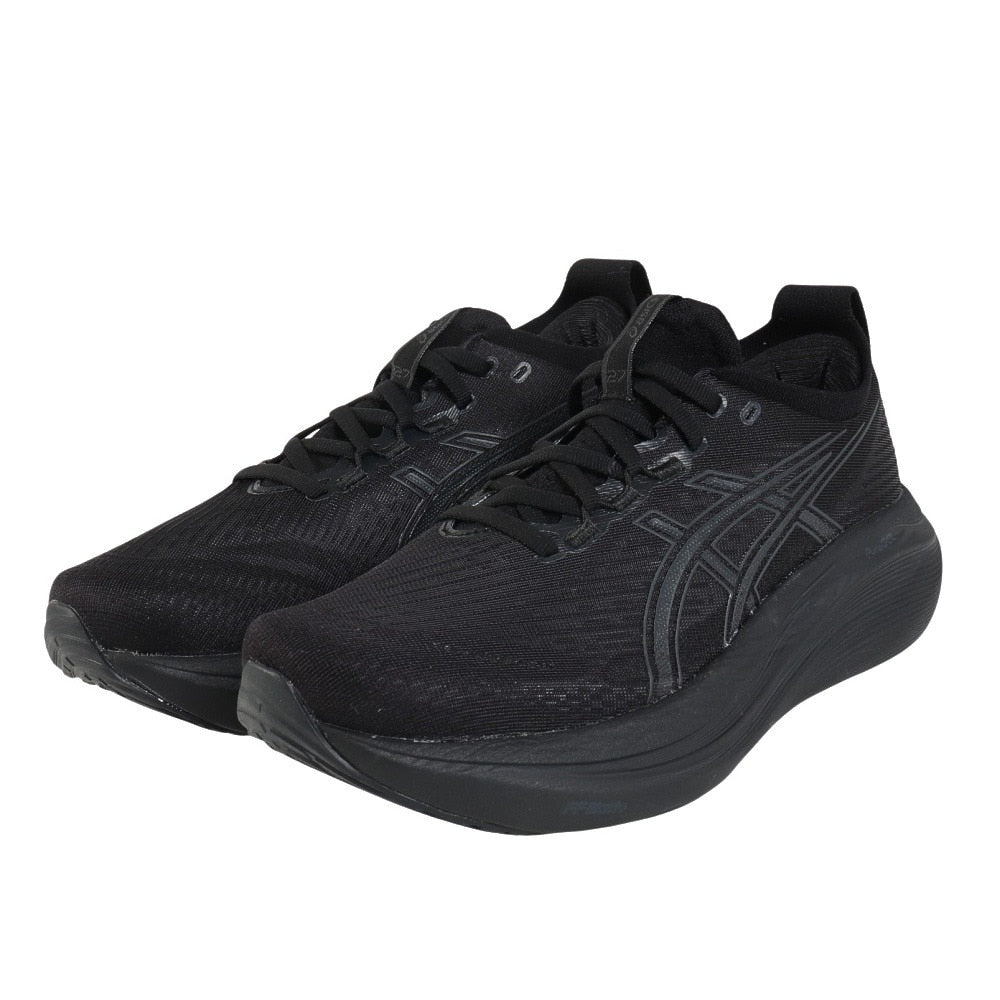 ランニングシューズ ゲルニンバス27 ブラック グレー 1011B958.001 スニーカー クッション GEL-NIMBUS 27