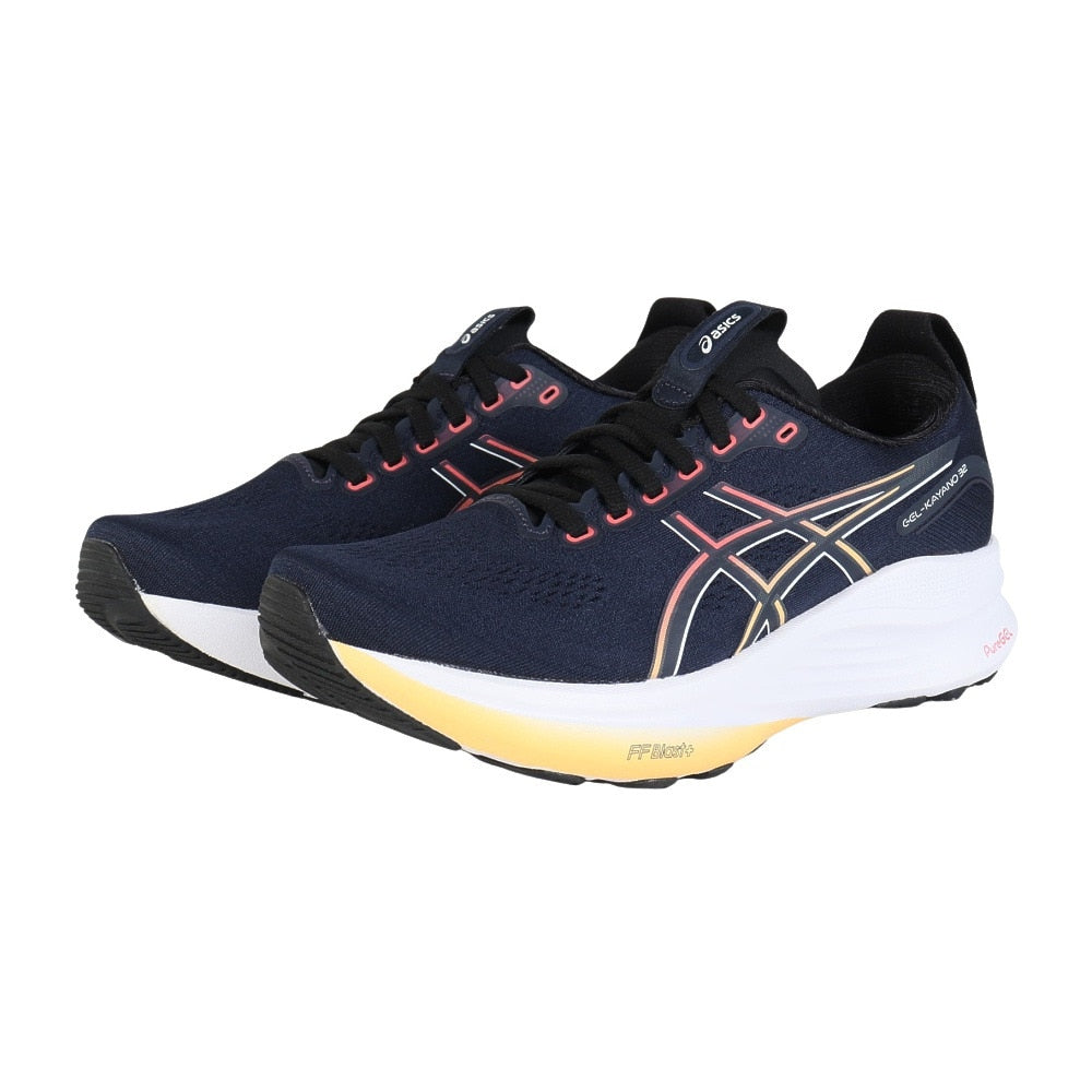 ランニングシューズ ジョギングシューズ GEL-KAYANO 32 WIDE ネイビー ブラック 1011C051.400 快適性 安定性