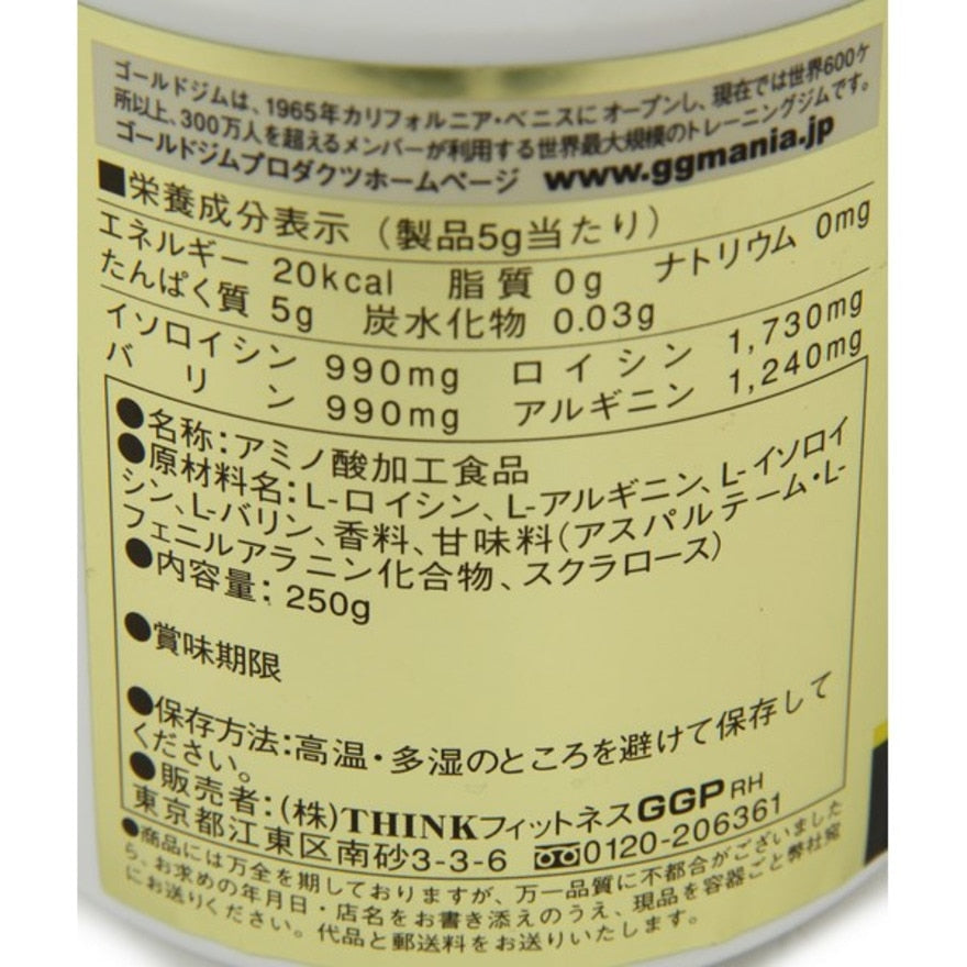 ゴールドジム/BCAA アルギニン250g F4200