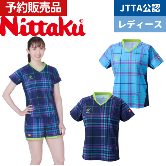 【受注予約】〜2/8まで nittaku 限定ウェア 早田ひな選手 オリジナルデザイン 26ひなLDシャツB レディース【Nittaku-卓球ウェア】