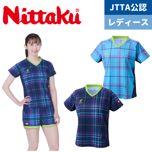 限定ウェア 早田ひな選手 オリジナルデザイン 26ひなLDシャツB レディース【Nittaku-卓球ウェア】