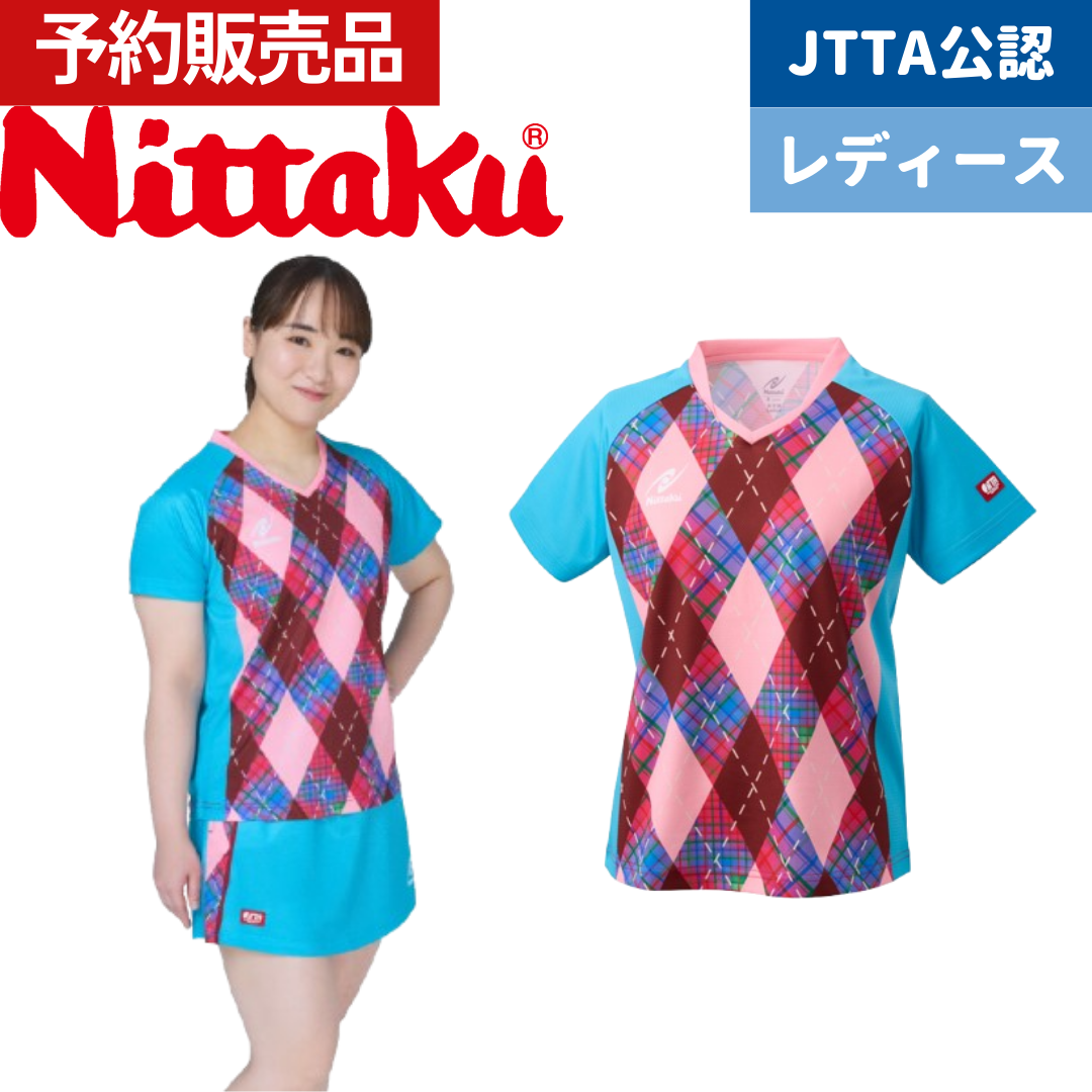 【受注予約】〜2/22までnittaku 限定ウェア  伊藤美誠選手 オリジナルデザイン 26美誠LDシャツ レディース【Nittaku-卓球ウェア】