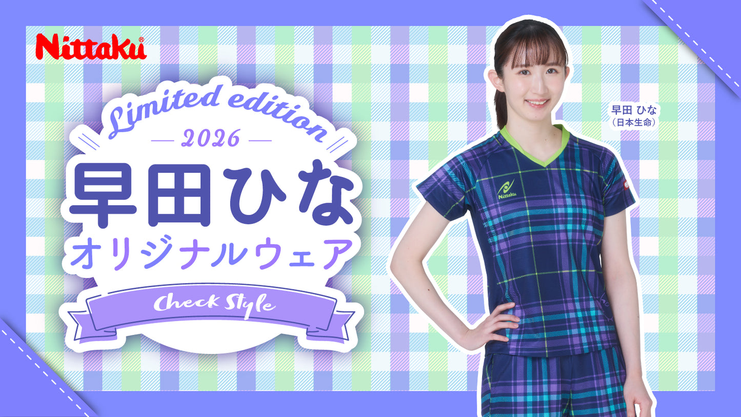 【受注予約】〜2/8まで nittaku 限定ウェア 早田ひな選手 オリジナルデザイン 26ひなLDシャツB レディース【Nittaku-卓球ウェア】