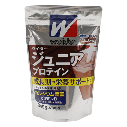 ウイダー/ジュニア プロテイン ココア 240g 36JMM81301 1P 大豆たんぱく ホエイたんぱく ビタミン 葉酸