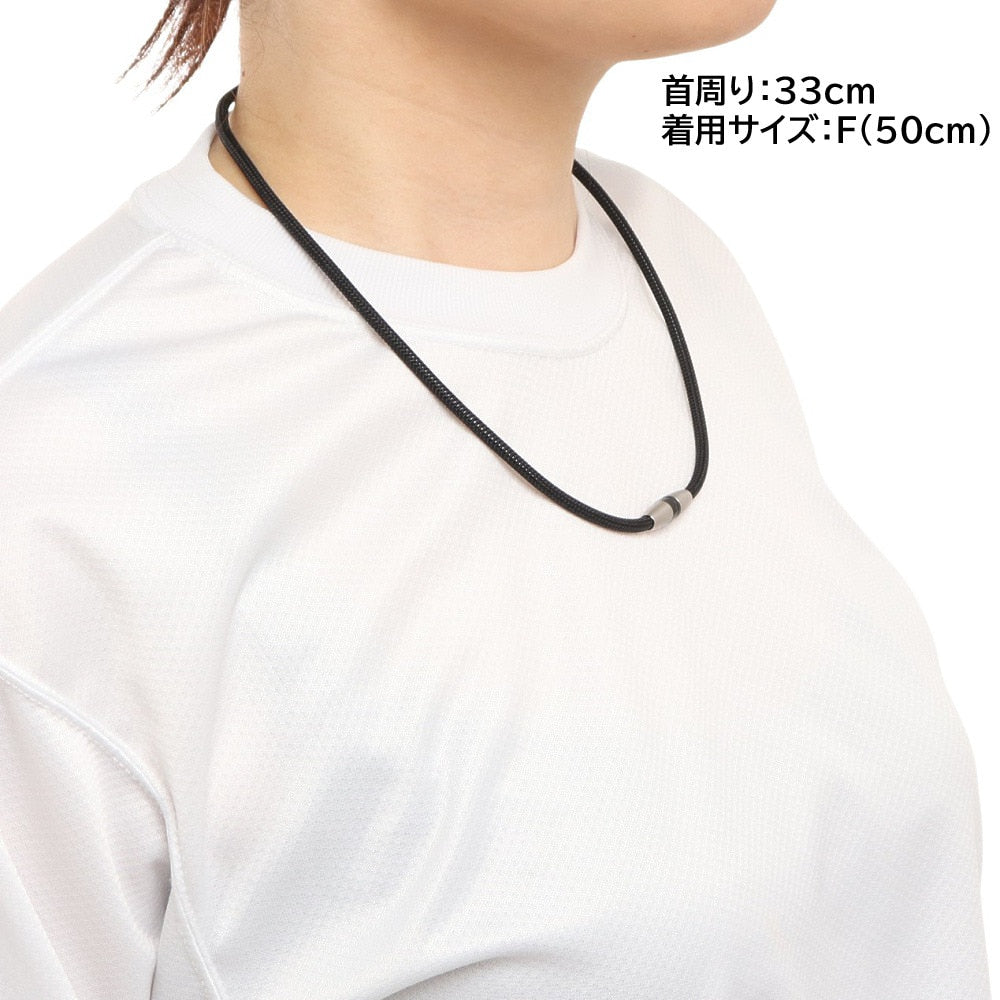 磁気チタンネックレス メタルブラック 50cm 0217TG743253