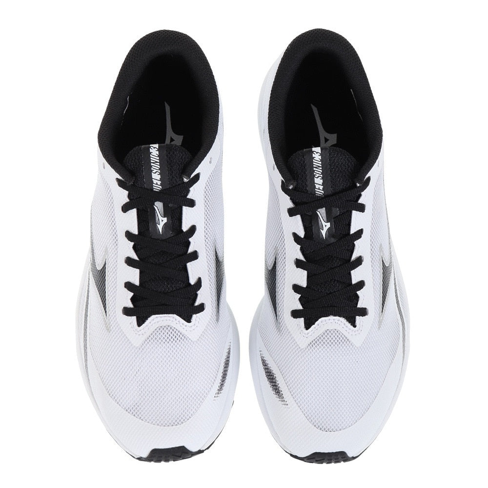 ランニングシューズ デュエルソニック3 ホワイト グレー U1GD233402 スニーカー トレーニング 軽量 クッション 陸上