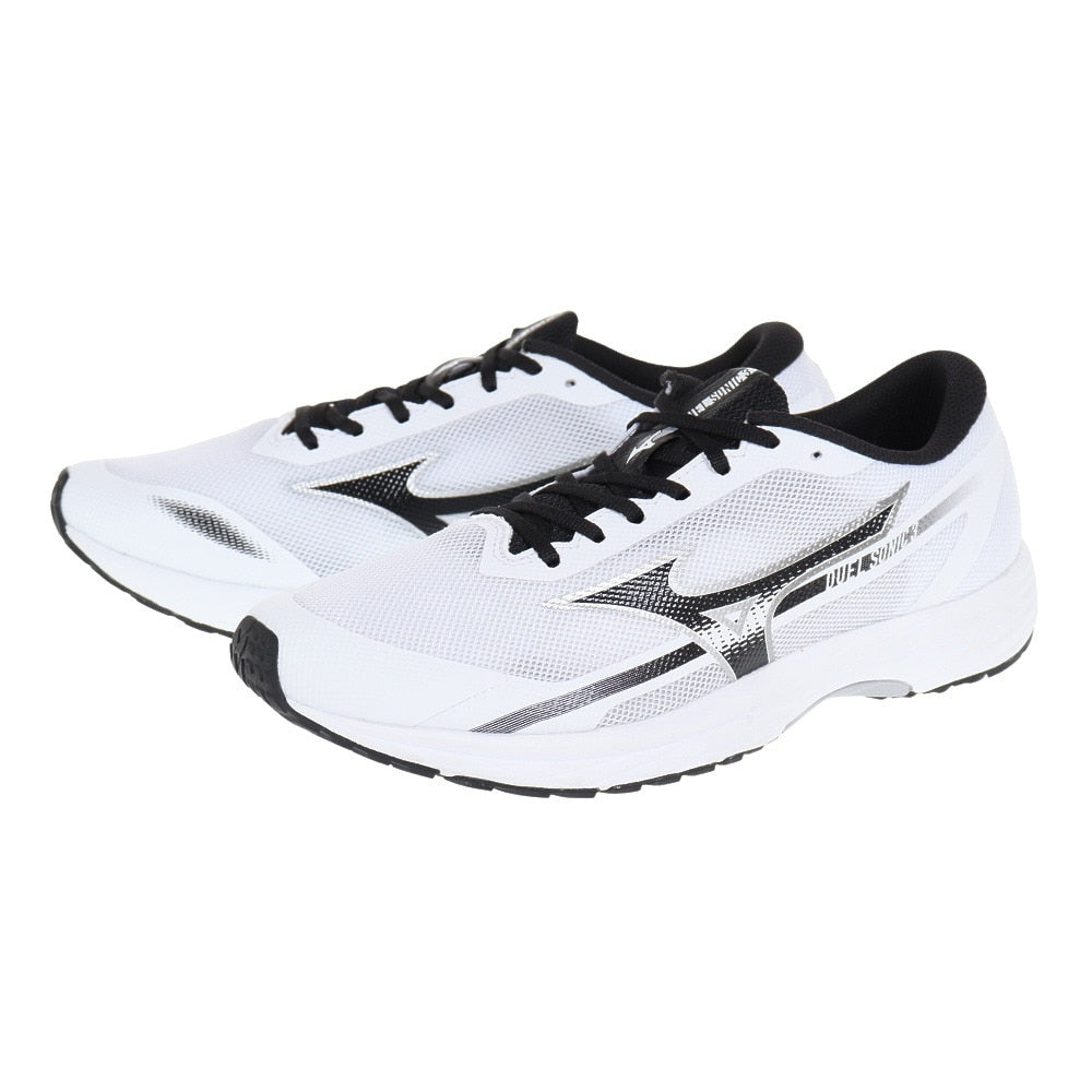 ランニングシューズ デュエルソニック3 ホワイト グレー U1GD233402 スニーカー トレーニング 軽量 クッション 陸上