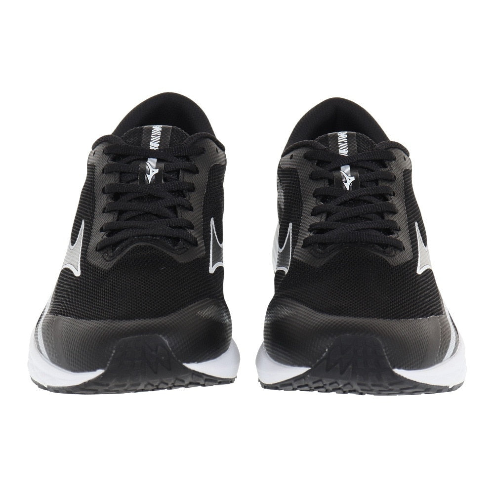 ランニングシューズ デュエルソニック3 ワイド ブラック グレー U1GD233601 スニーカー トレーニング 軽量 クッション