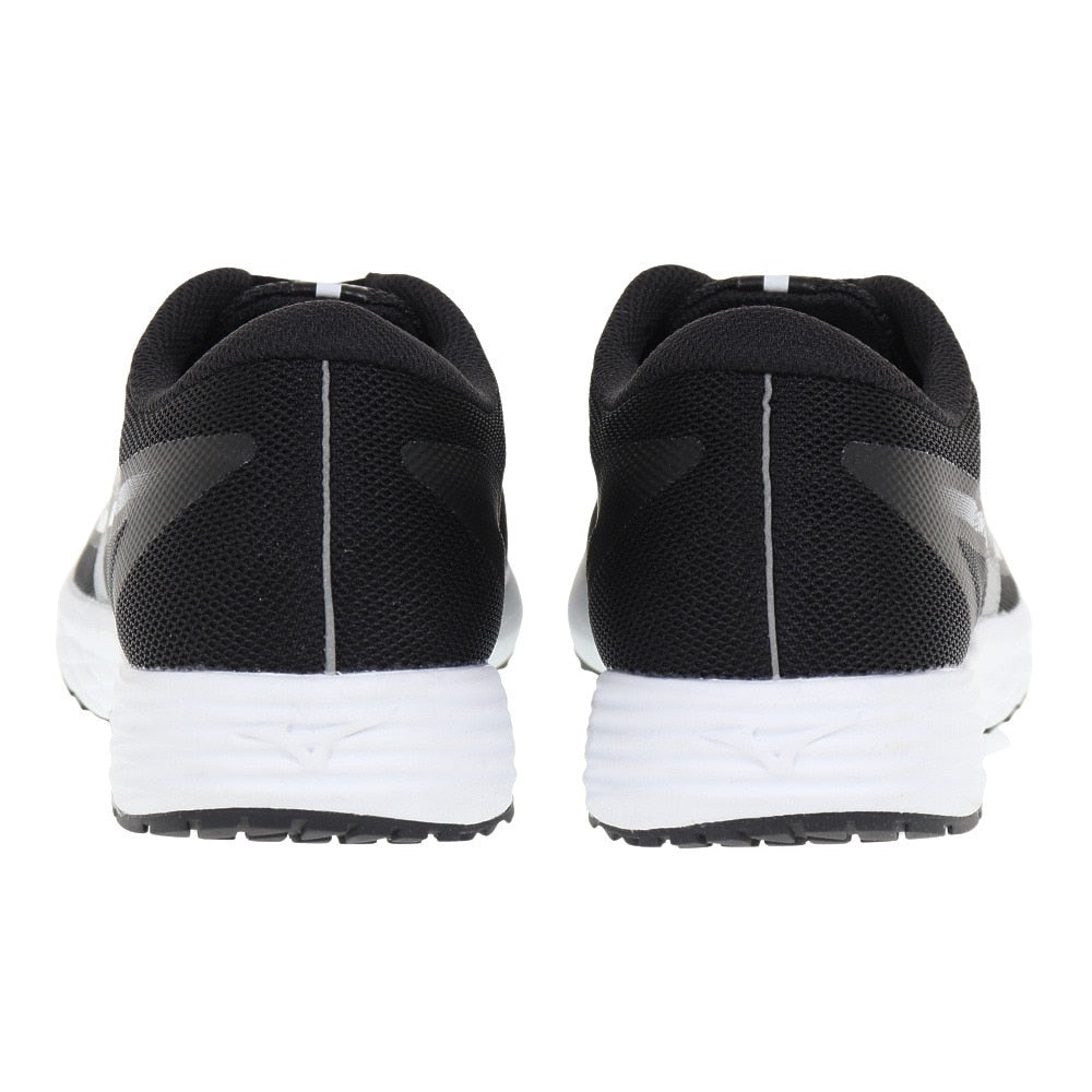 ランニングシューズ デュエルソニック3 ワイド ブラック グレー U1GD233601 スニーカー トレーニング 軽量 クッション