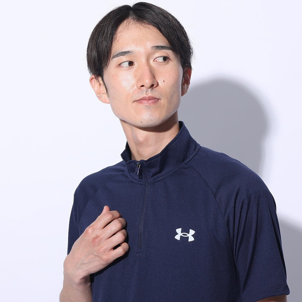 テック ショートスリーブ 1/2ジップTシャツ 1385506 410