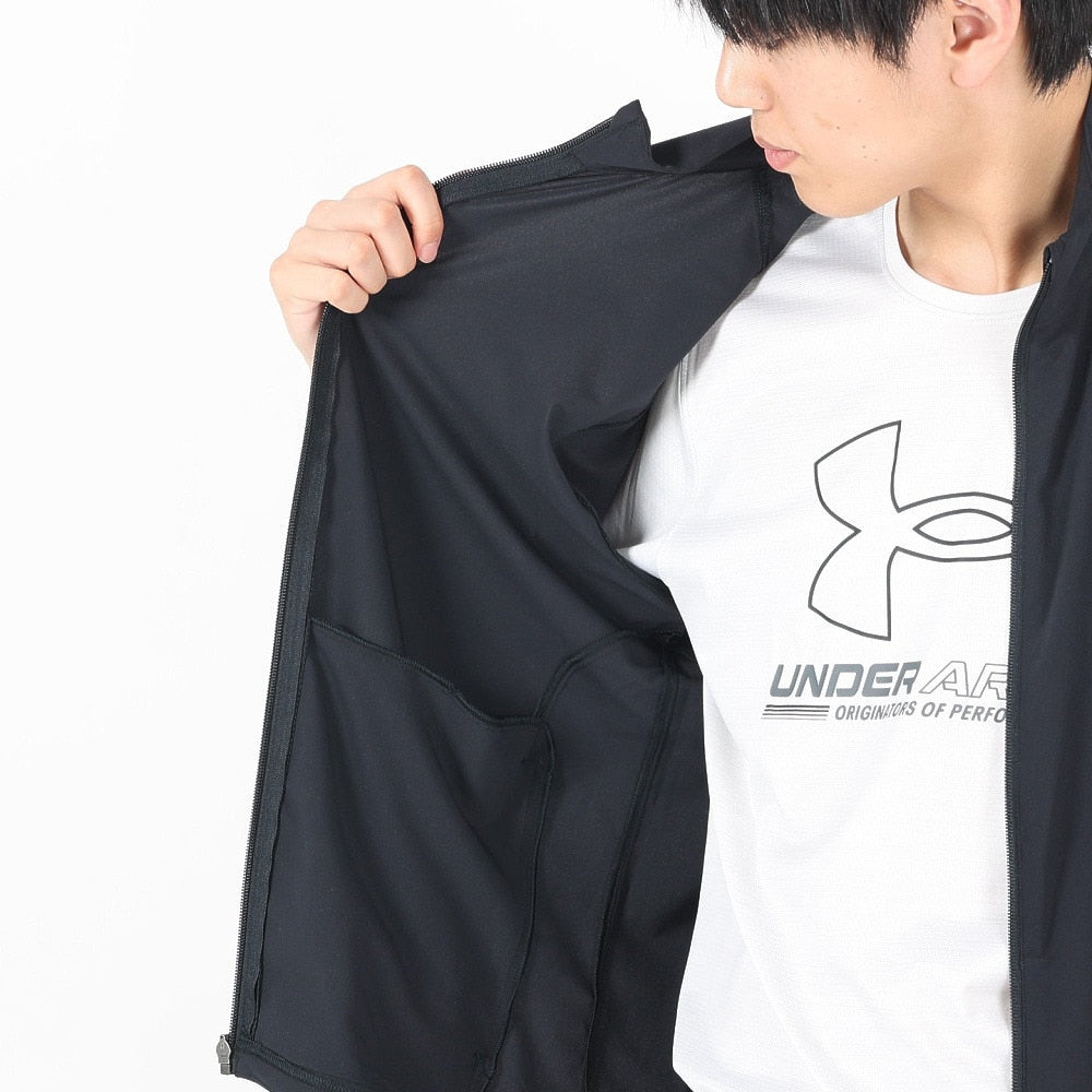 ジャケット ブラック 黒 フレッシュ ウーブン フルジップ ジャケット 1384815 001