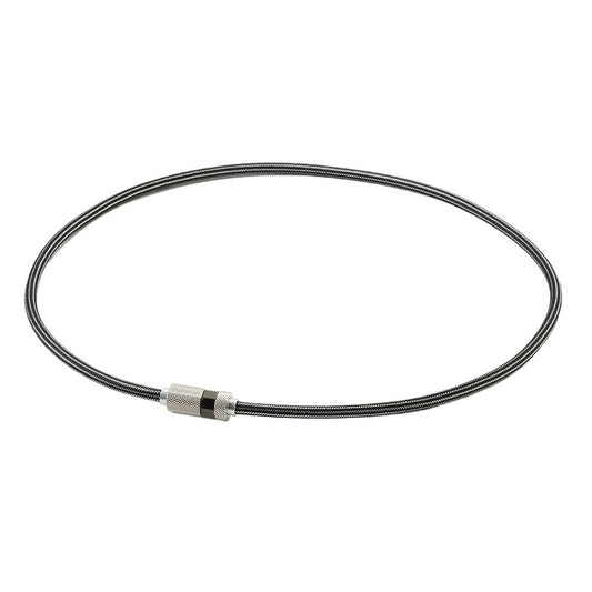 RAKUWA磁気ネックレス ローレット 50cm シルバー/ブラック 0223TG898053