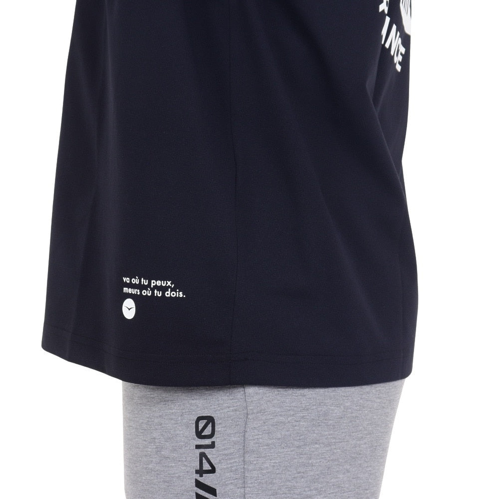 ポリ天竺プリント 半袖Tシャツ 4S0012-TRCT-863HD BLK