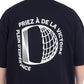 ポリ天竺プリント 半袖Tシャツ 4S0012-TRCT-863HD BLK