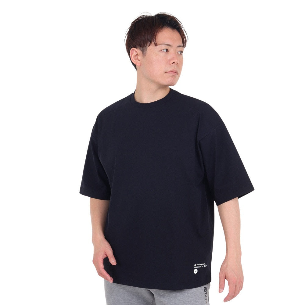 ポリ天竺プリント 半袖Tシャツ 4S0012-TRCT-863HD BLK