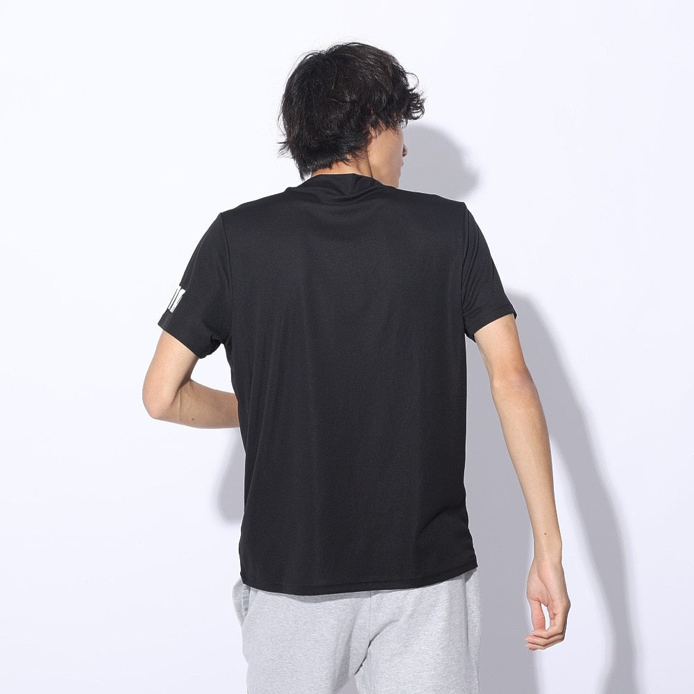 DRY PLUS 半袖モックネックTシャツ 525675 01 BLK