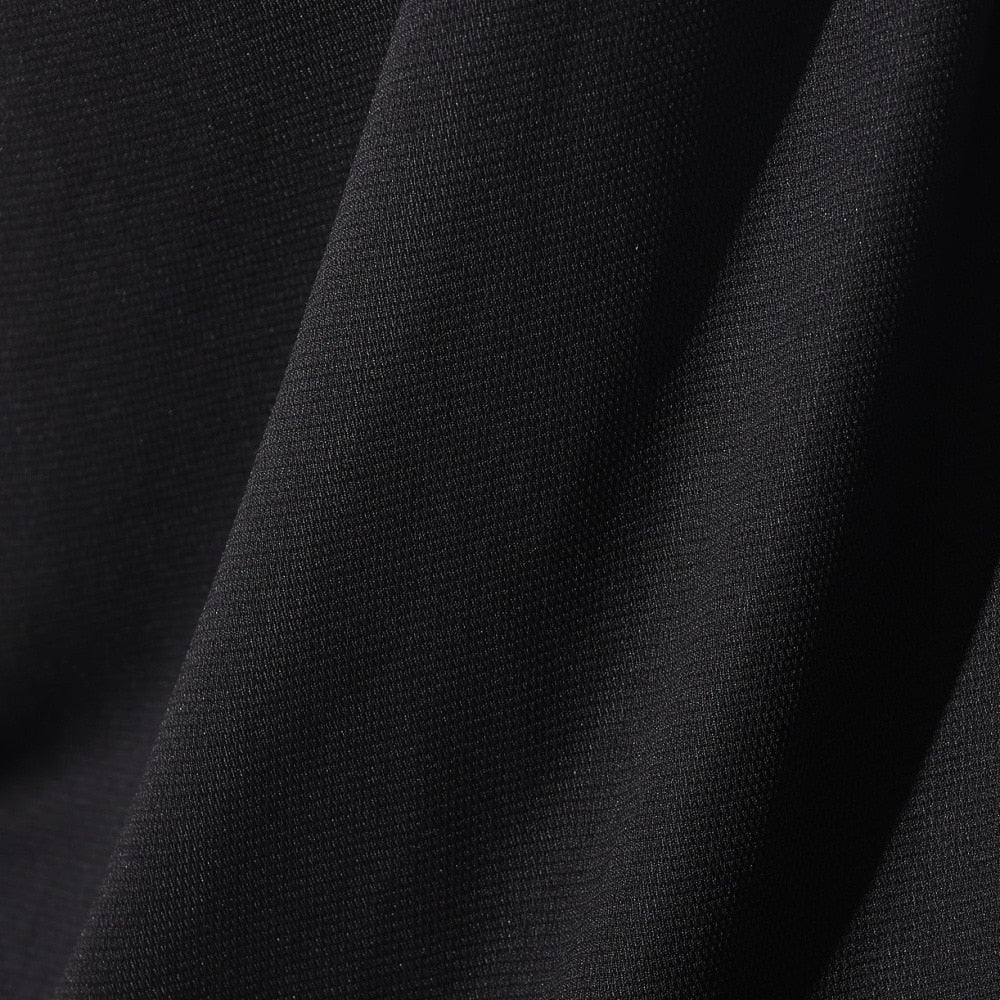 DRY PLUS 半袖モックネックTシャツ 525675 01 BLK