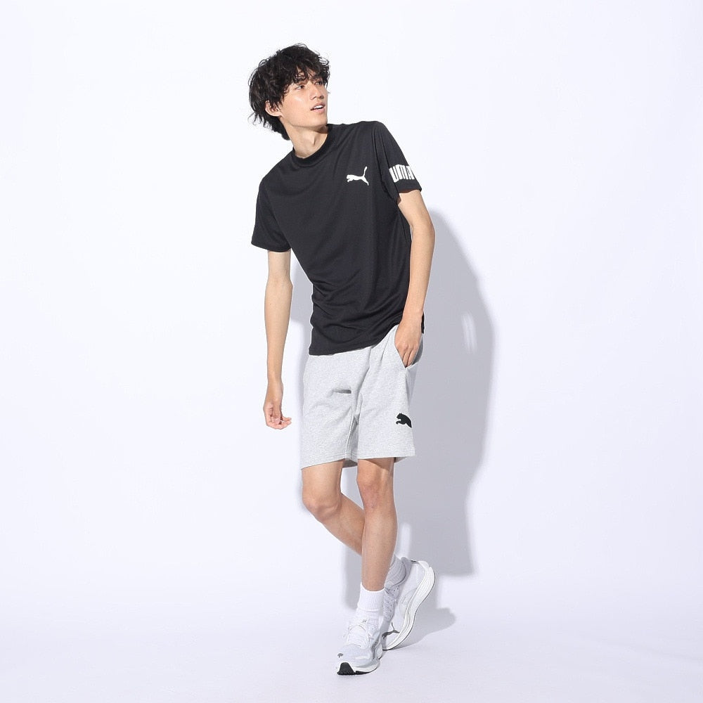 DRY PLUS 半袖モックネックTシャツ 525675 01 BLK