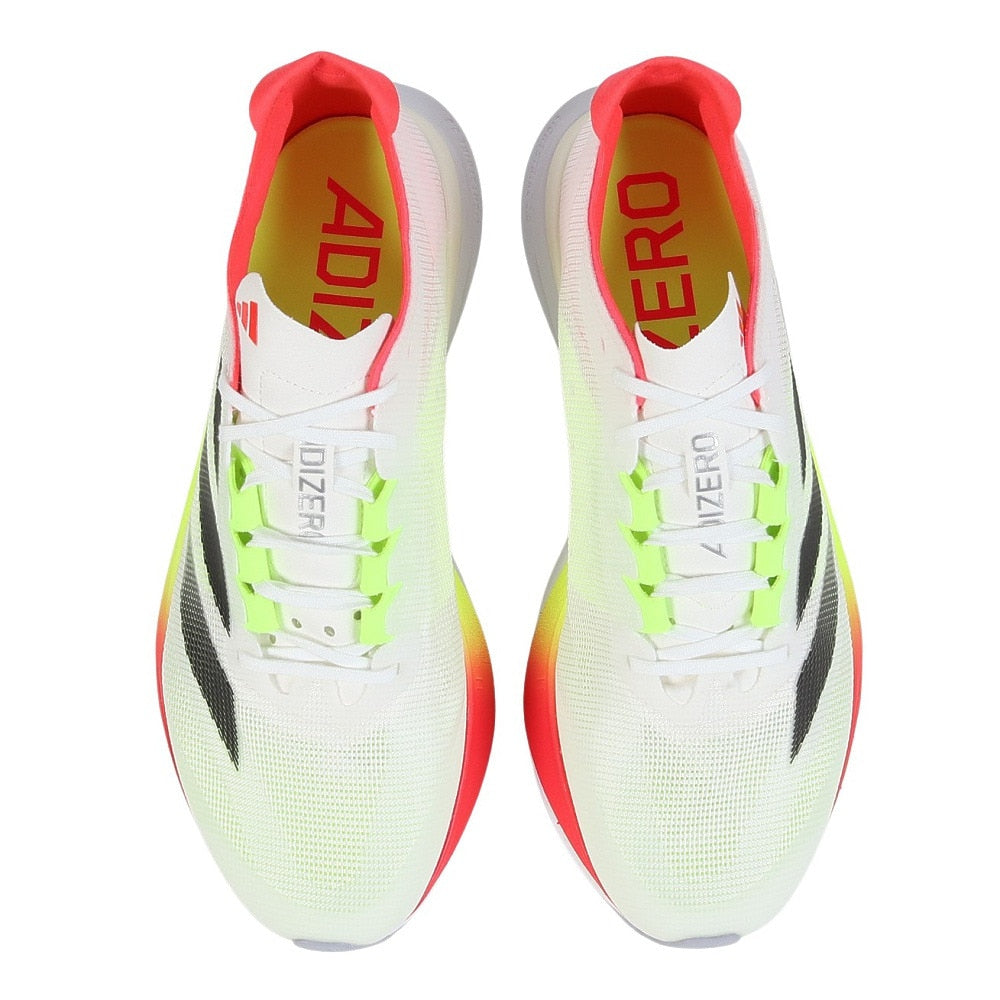 ランニングシューズ アディゼロ ボストン 12 ホワイト JQ2552 スニーカー トレーニングシューズ 部活 クッション 軽量 厚底