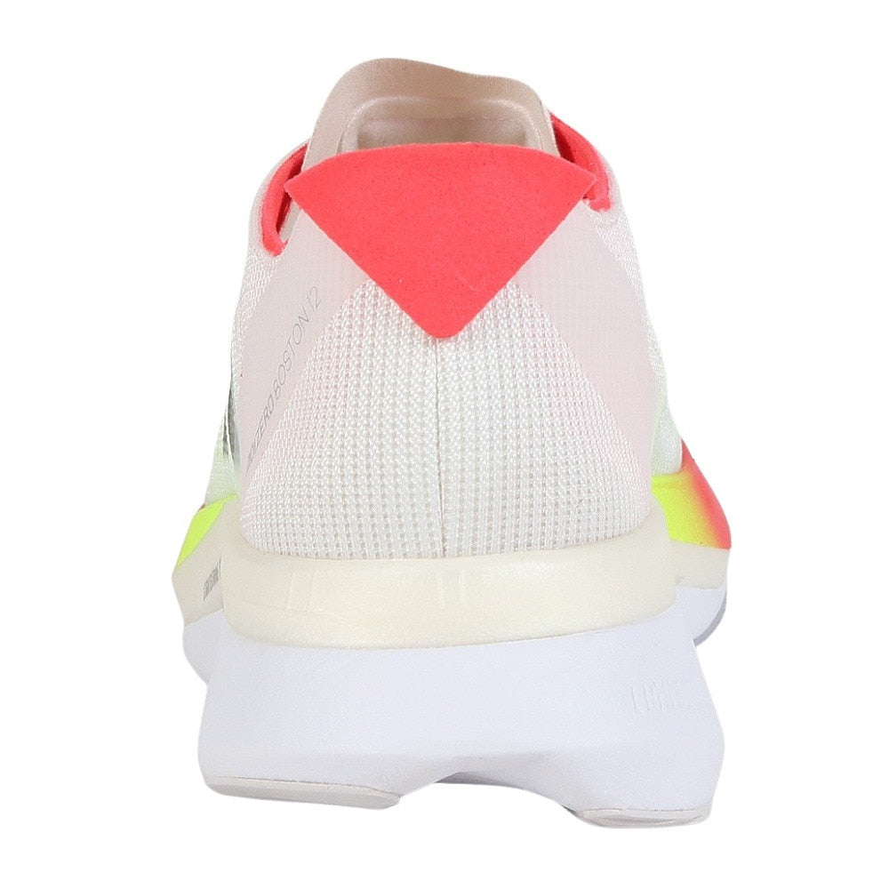 ランニングシューズ アディゼロ ボストン 12 ホワイト JQ2552 スニーカー トレーニングシューズ 部活 クッション 軽量 厚底