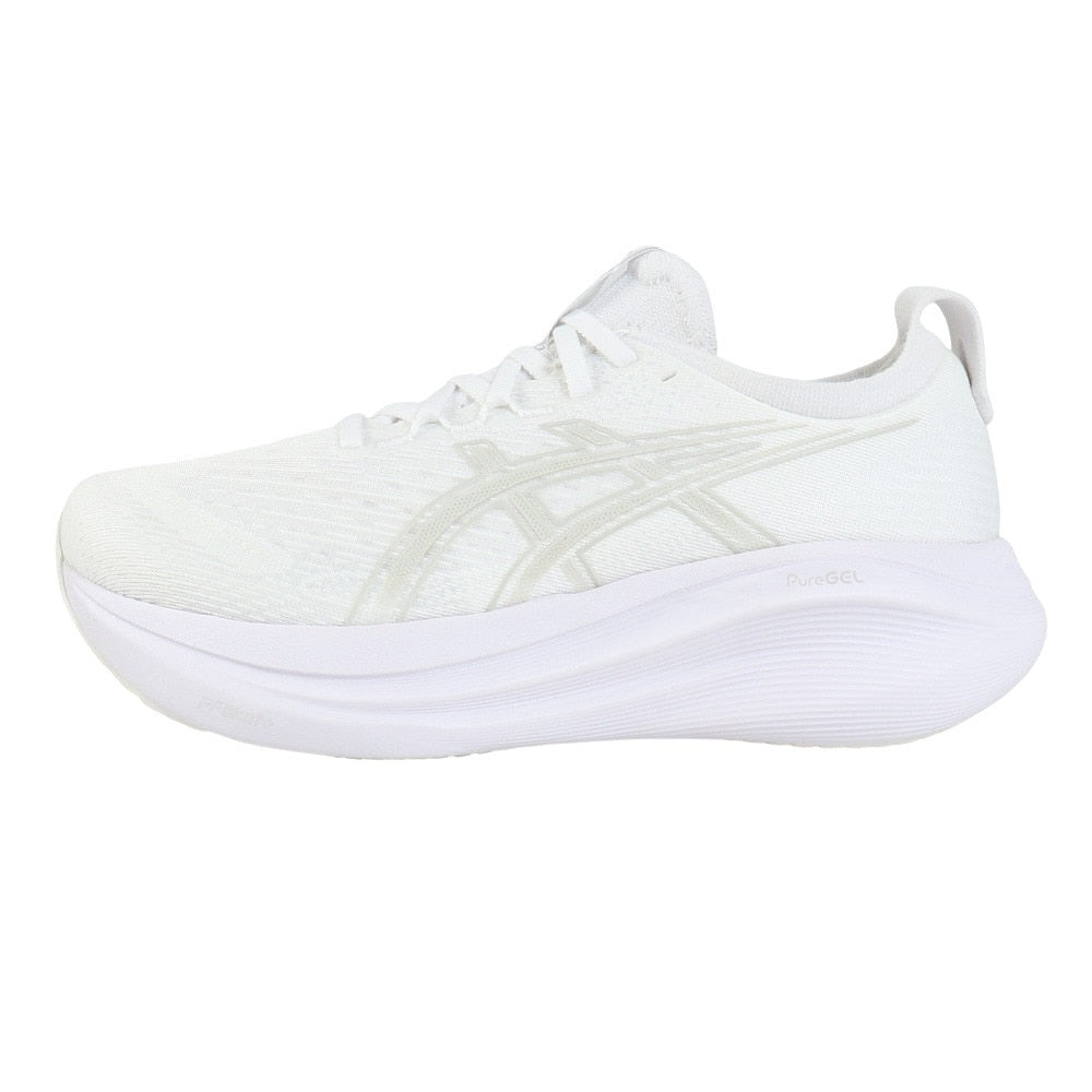 ランニングシューズ ゲルニンバス27 ホワイト グレー 1011B958.100 スニーカー クッション GEL-NIMBUS 27