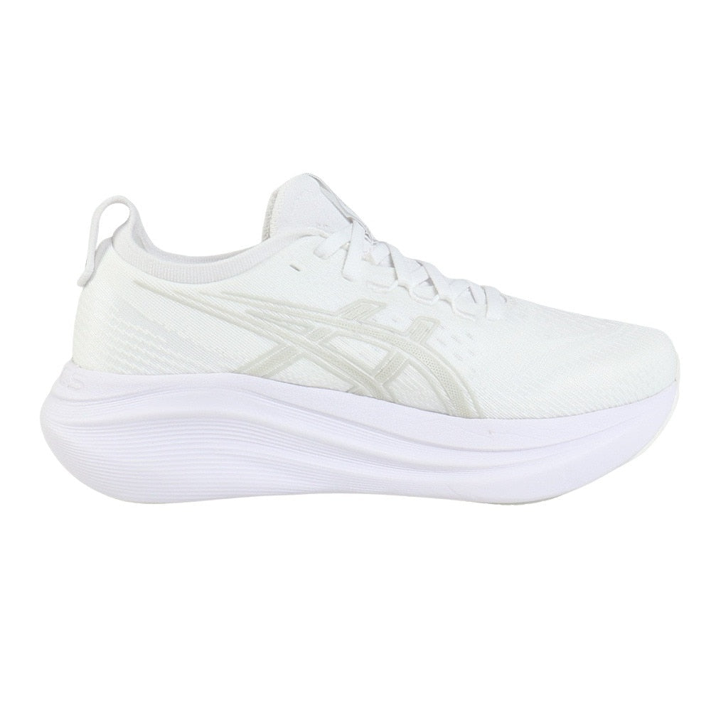 ランニングシューズ ゲルニンバス27 ホワイト グレー 1011B958.100 スニーカー クッション GEL-NIMBUS 27