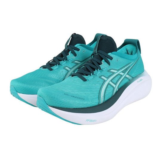ランニングシューズ ゲルニンバス27 ターコイズ 1011B958.400 スニーカー クッション 快適 GEL-NIMBUS 27