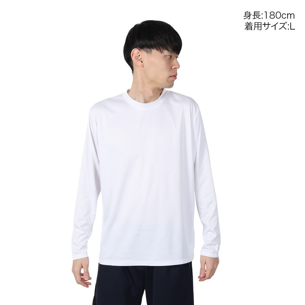 ドライプラス 1point 長袖Tシャツ 5S0037-TRCT-863ES WHT