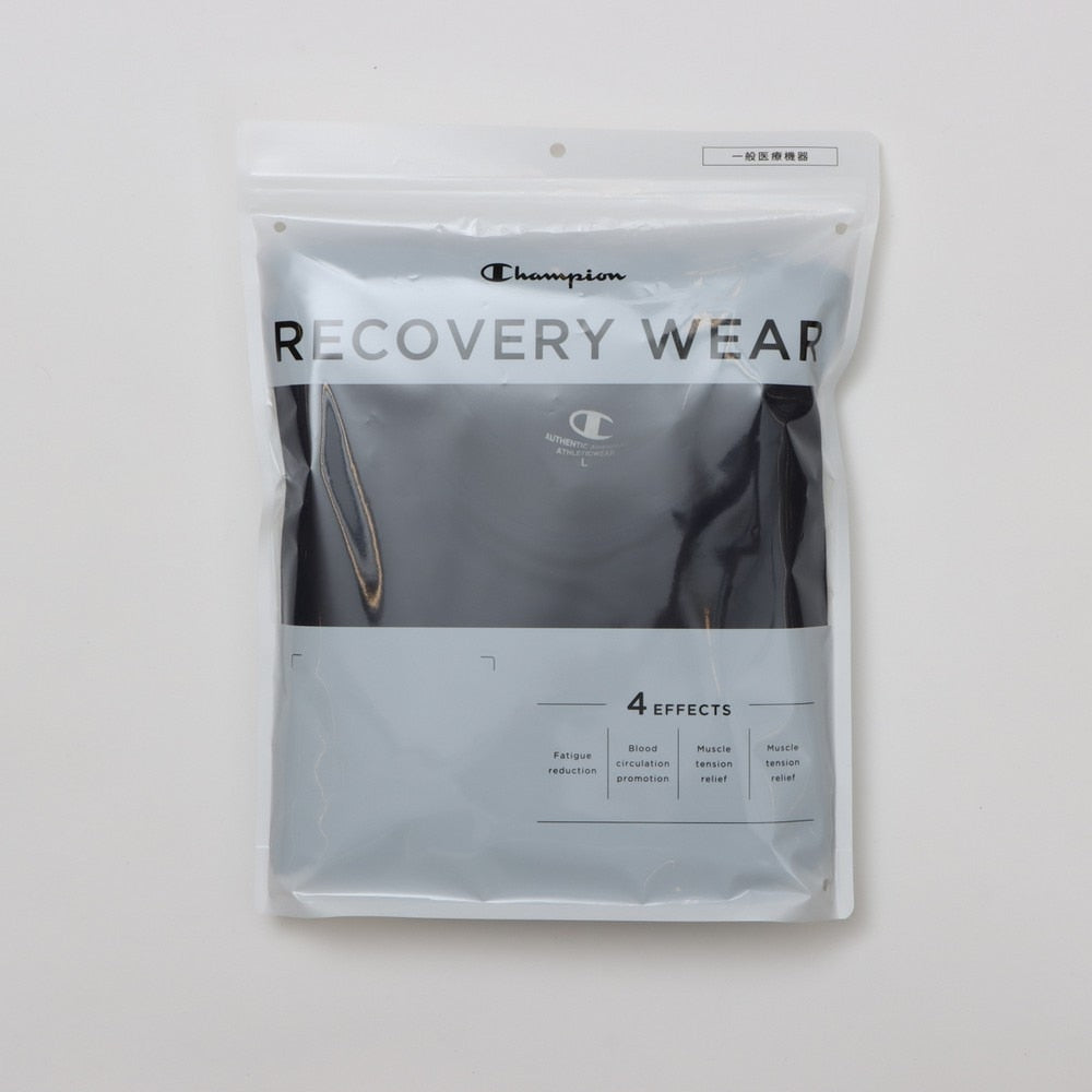 リカバリーウェア RECOVERY 長袖 Tシャツ 紺 S-LLサイズ C3-CS490 370 ロンT 一般医療機器 ルームウェア
