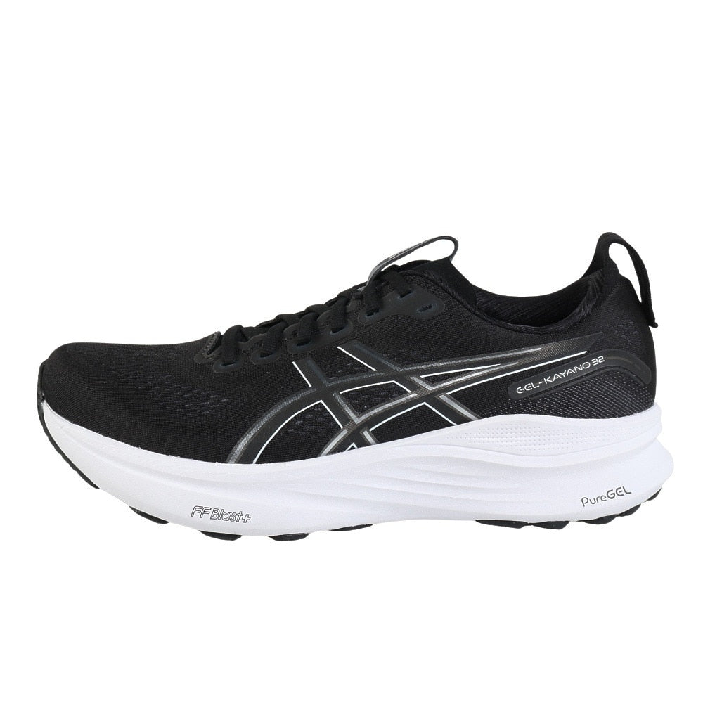 ランニングシューズ ジョギングシューズ GEL-KAYANO 32 EX WIDE ブラック ホワイト 1011C054.002 快適性