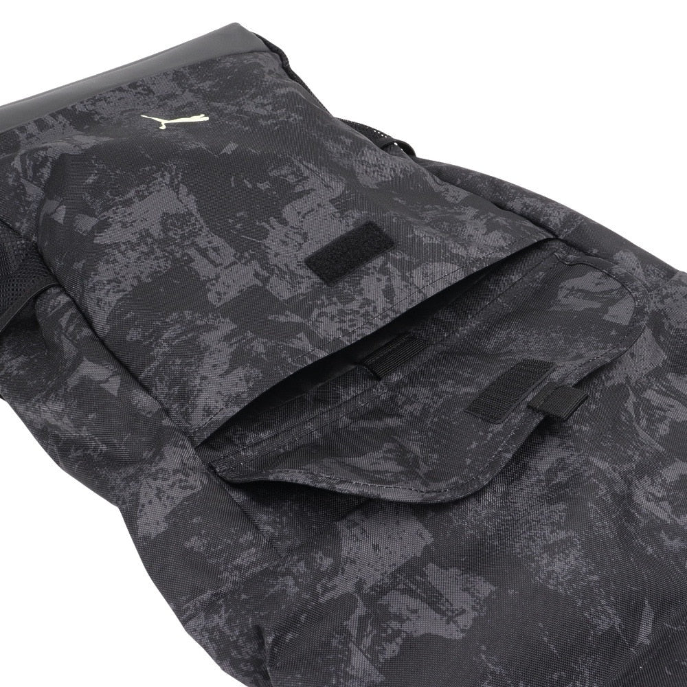 バック プーマテック AOP ロール トップ バックパック 黒 26L 09196501 ノートパソコン用ポケット ファッション