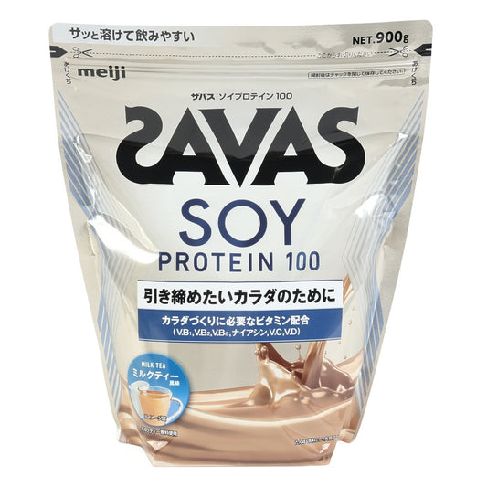 ソイプロテイン100 ミルクティー風味 900g オリジナルシリコンブラシ付 2600041 プロテイン タンパク質 大豆プロテイン