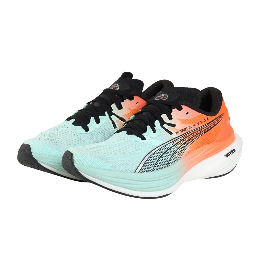 ランニングシューズ ジョギングシューズ プーマ ハイロックス ディヴィエイト ニトロ 3 レッド ブルー 31229301 スニーカー