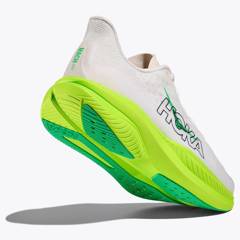 ランニングシューズ ジョギングシューズ マッハ 6 ライム ホワイト