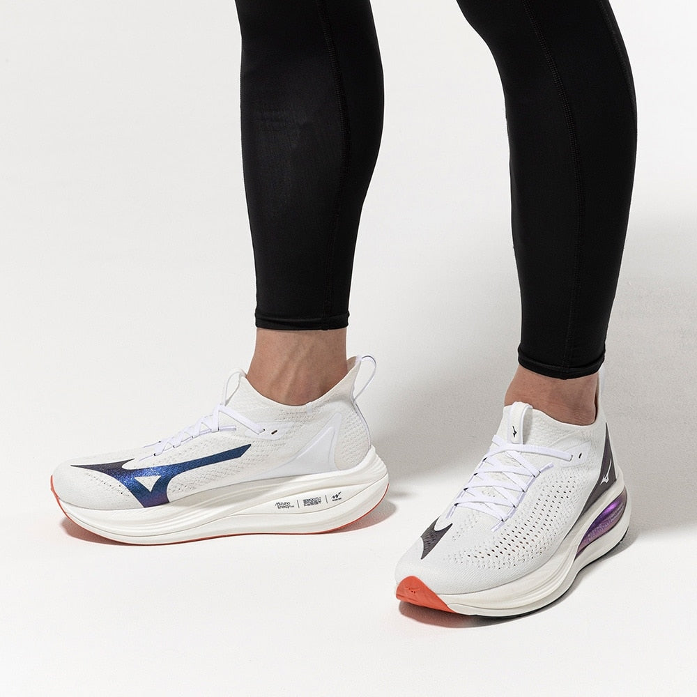 ランニングシューズ ジョギングシューズ ミズノ ネオ ビスタ 2 ホワイト ブルー J1GC253401 スニーカー