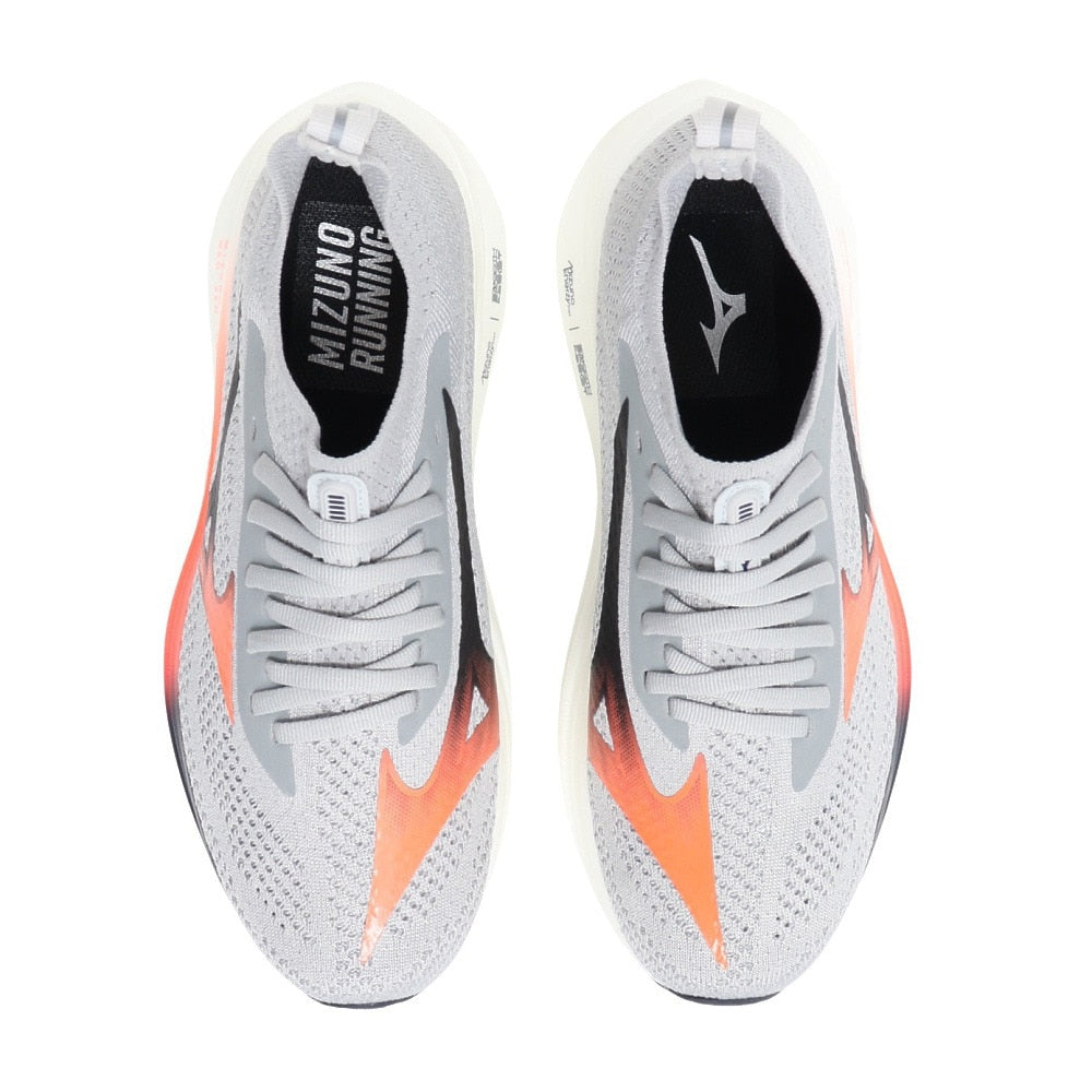 ランニングシューズ ジョギングシューズ ミズノ ネオ ゼン グレー レッド J1GC258651 スニーカー