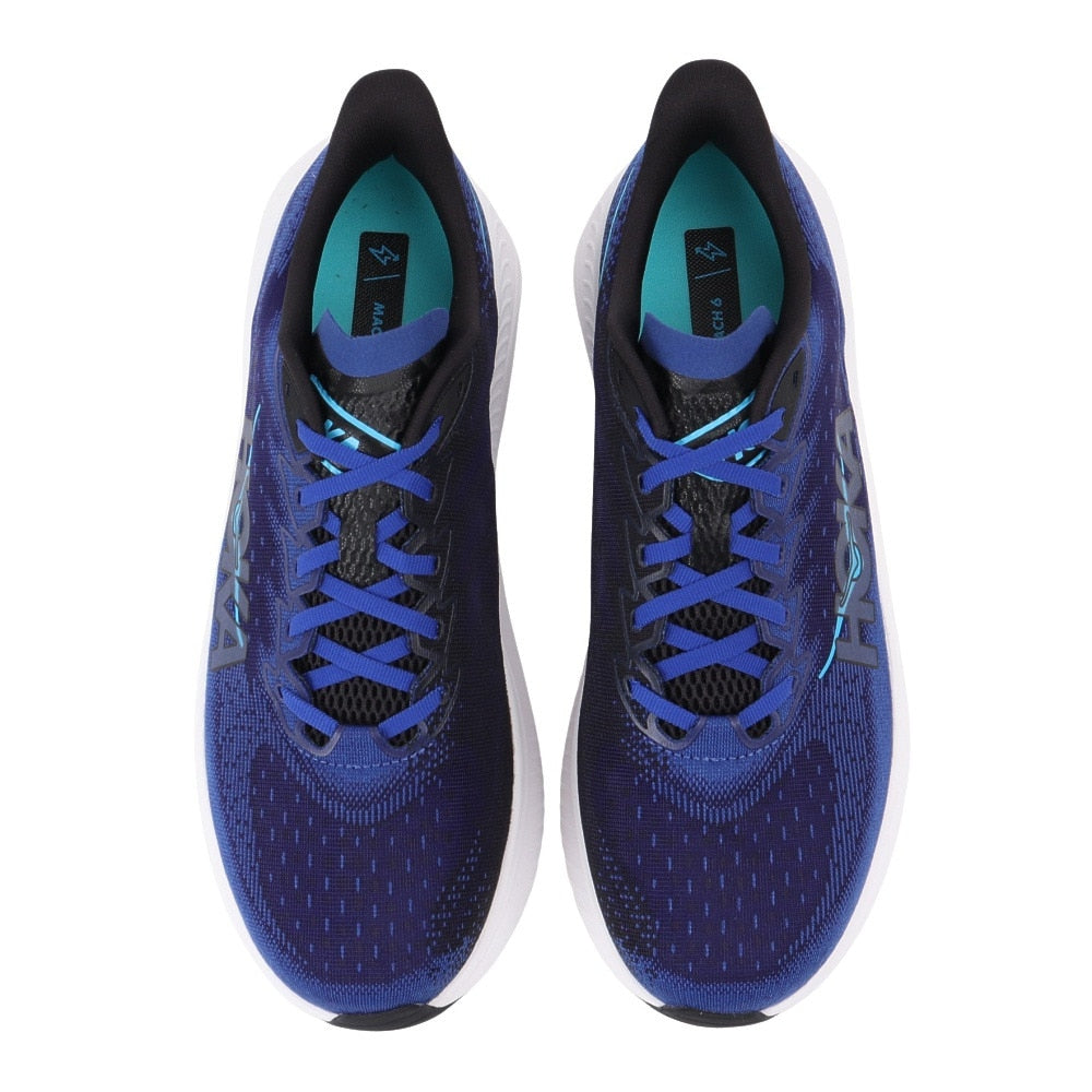 ランニングシューズ ジョギングシューズ マッハ 6 ワイド ブラック ネイビー 1147833-BNGH スニーカー