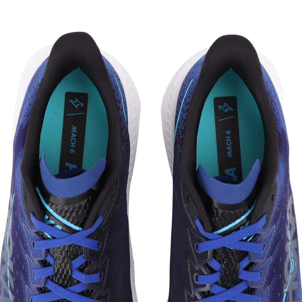 ランニングシューズ ジョギングシューズ マッハ 6 ワイド ブラック ネイビー 1147833-BNGH スニーカー