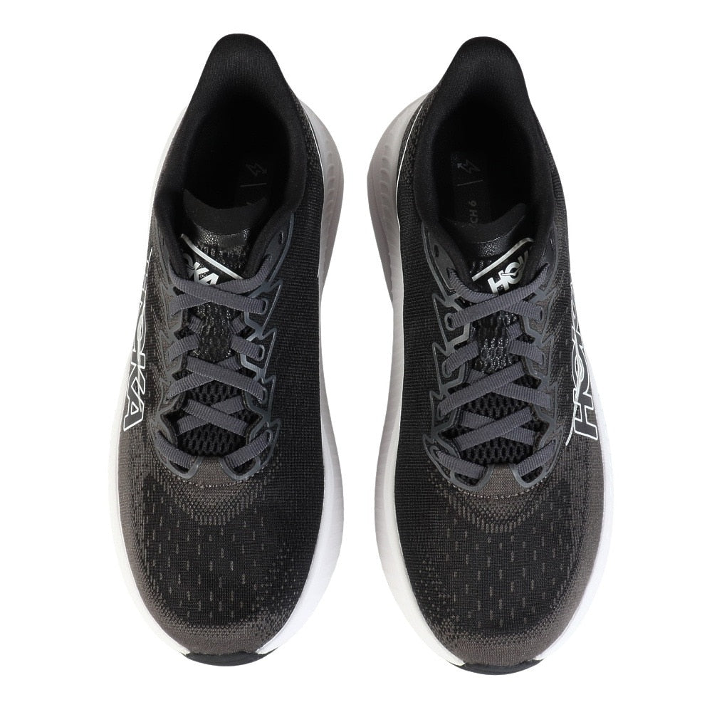 ランニングシューズ ジョギングシューズ マッハ 6 ワイド ブラック ホワイト 1147833-BWHT スニーカー