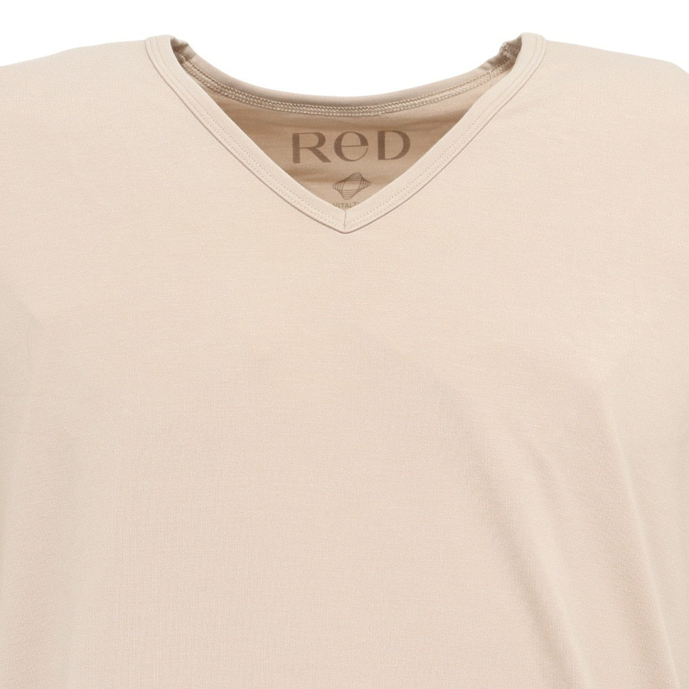 リカバリーウェア バイタルテック Vネックインナー半袖 ベージュ Lサイズ VW-AA-20C-L 一般医療機器 遠赤外線 ルームウェア